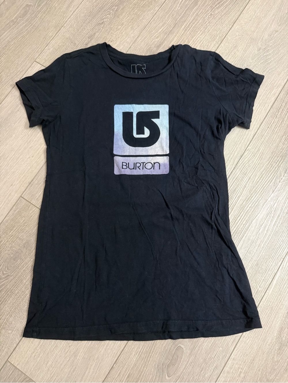 Burton Black T‑Shirt with Colorful Logo Women’s size M